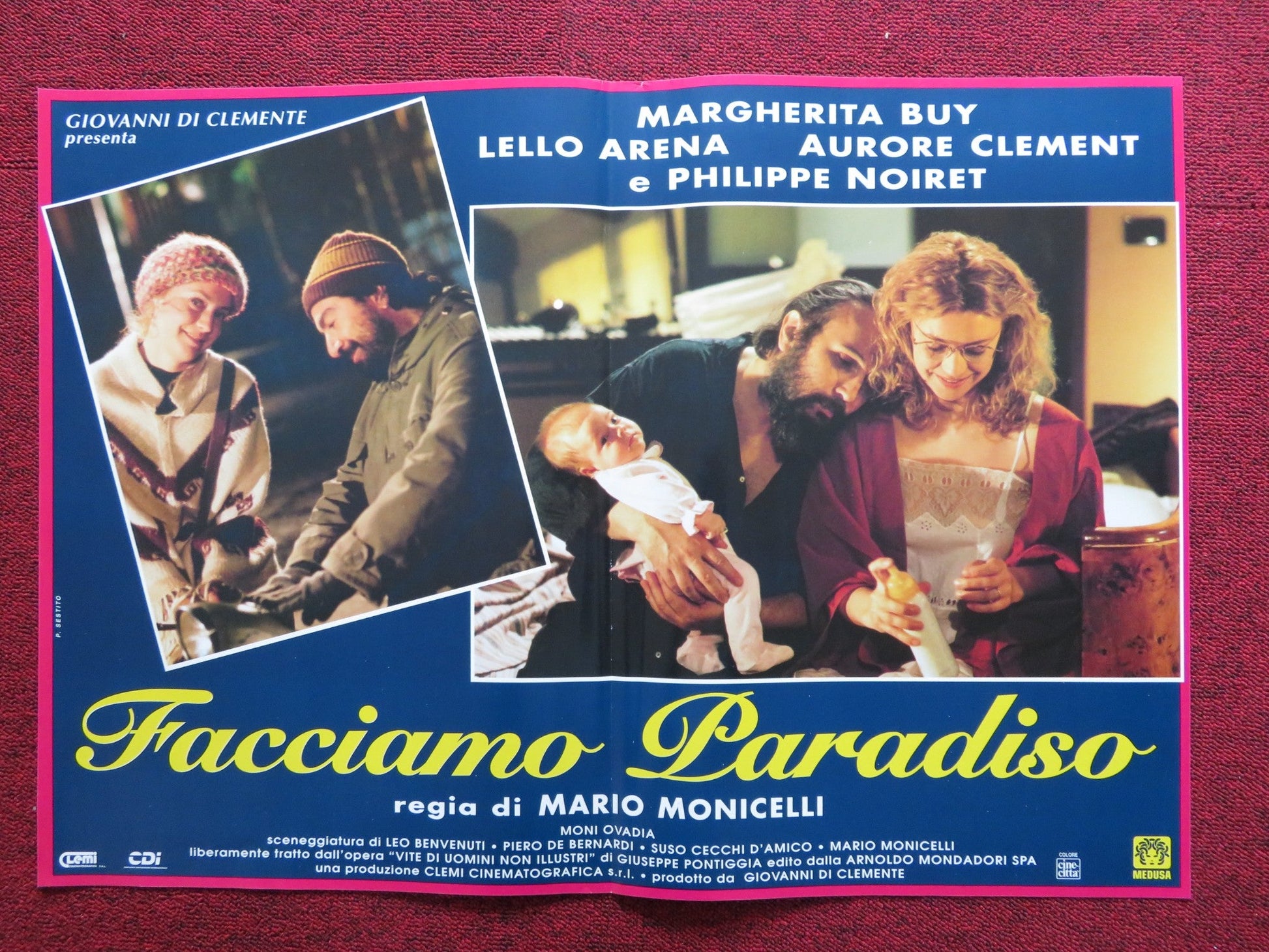 FACCIAMO PARADISO - A ITALIAN FOTOBUSTA POSTER MARGHERITA BUY LELLO ARENA 1995 Rendezvous Cinema Movie posters