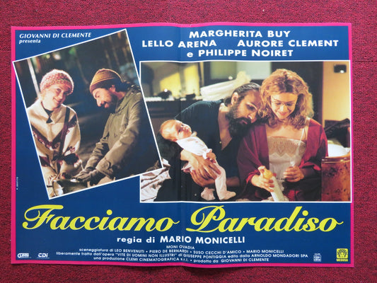 FACCIAMO PARADISO - A ITALIAN FOTOBUSTA POSTER MARGHERITA BUY LELLO ARENA 1995 Rendezvous Cinema Movie posters