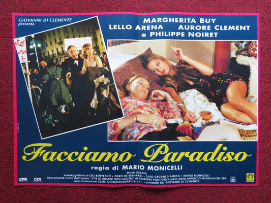 FACCIAMO PARADISO - B ITALIAN FOTOBUSTA POSTER MARGHERITA BUY LELLO ARENA 1995 Rendezvous Cinema Movie posters