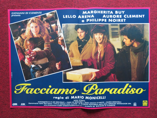 FACCIAMO PARADISO - C ITALIAN FOTOBUSTA POSTER MARGHERITA BUY LELLO ARENA 1995 Rendezvous Cinema Movie posters