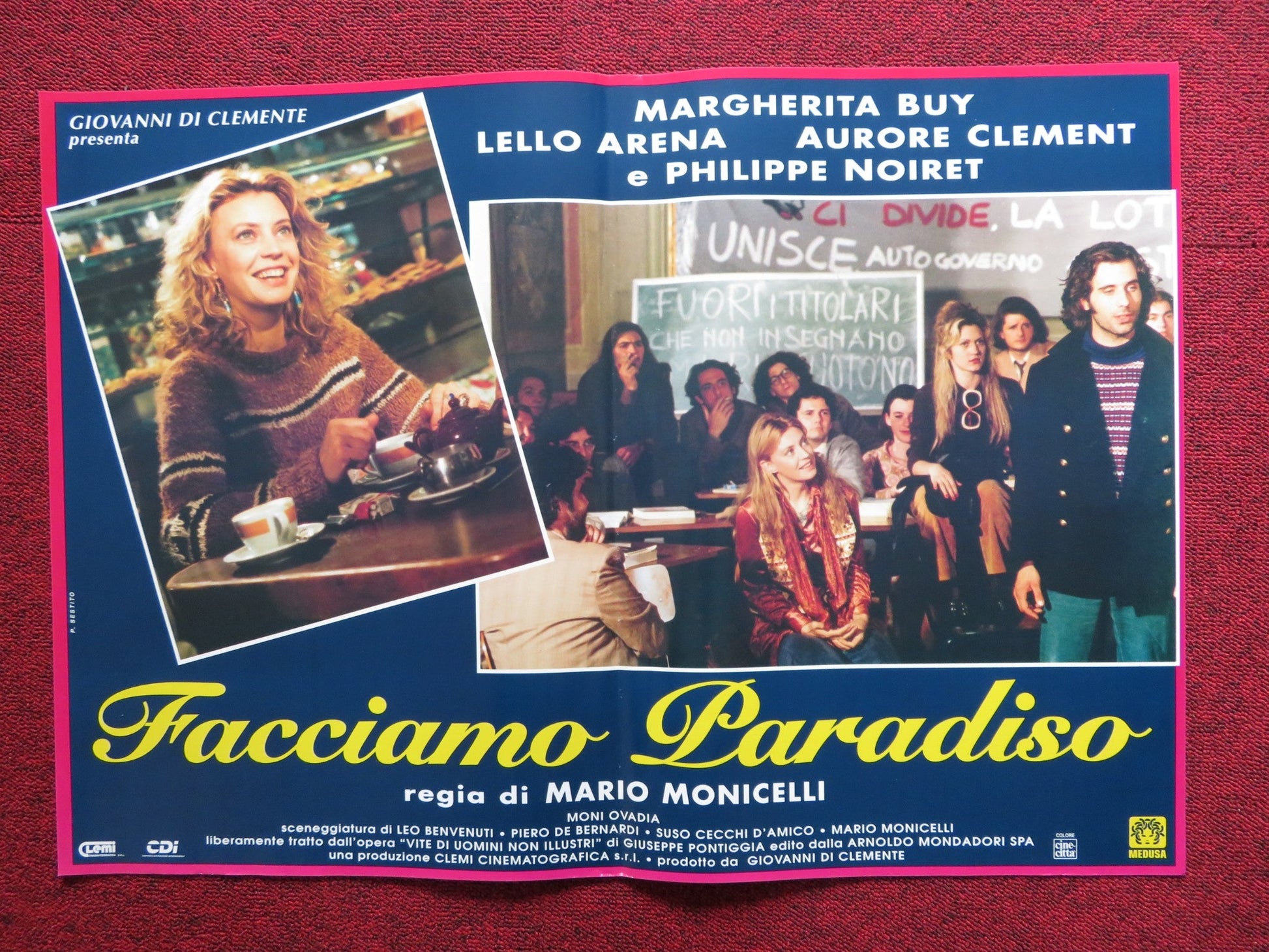 FACCIAMO PARADISO - D ITALIAN FOTOBUSTA POSTER MARGHERITA BUY LELLO ARENA 1995 Rendezvous Cinema Movie posters