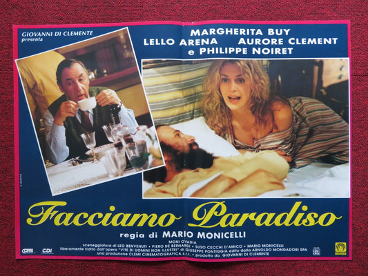 FACCIAMO PARADISO - E ITALIAN FOTOBUSTA POSTER MARGHERITA BUY LELLO ARENA 1995 Rendezvous Cinema Movie posters