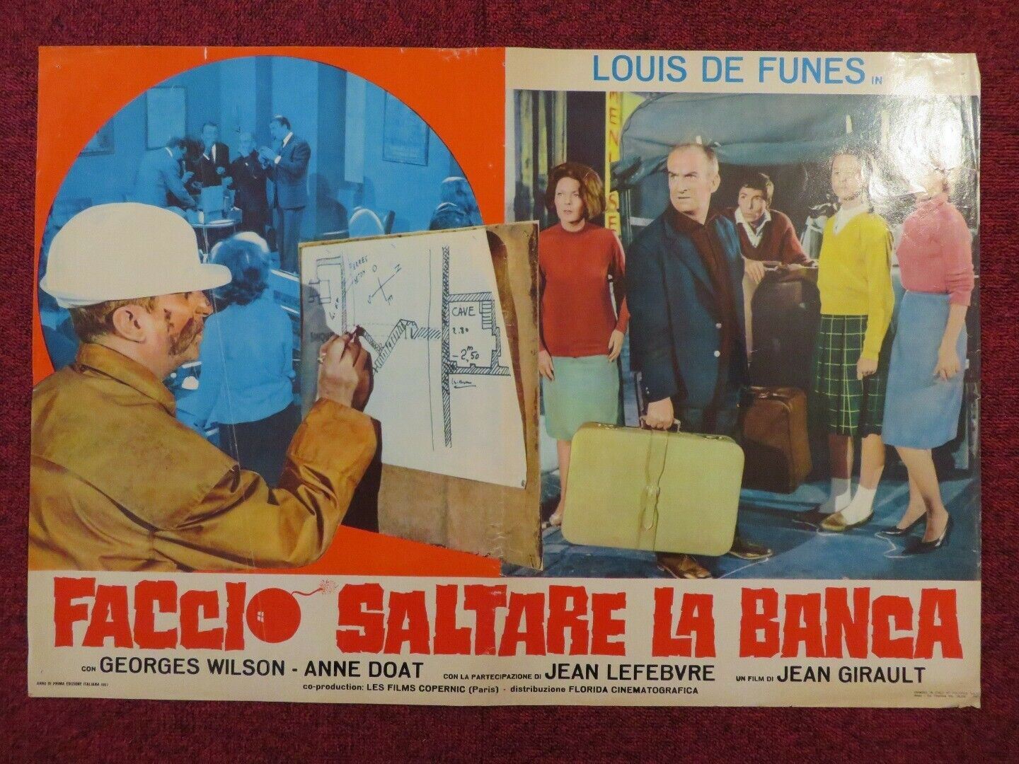 FACCIO SALTARE LA BANCA / LETS ROB THE BANK ITALIAN FOTOBUSTA POSTER 1964 Movie posters