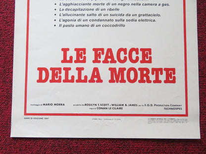FACES OF DEATH ITALIAN LOCANDINA POSTER MICHAEL CARR 1981 Rendezvous Cinema Movie posters