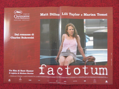 FACTOTUM - A ITALIAN FOTOBUSTA POSTER MATT DILLON MARISA TOMEI 2005 Rendezvous Cinema Movie posters