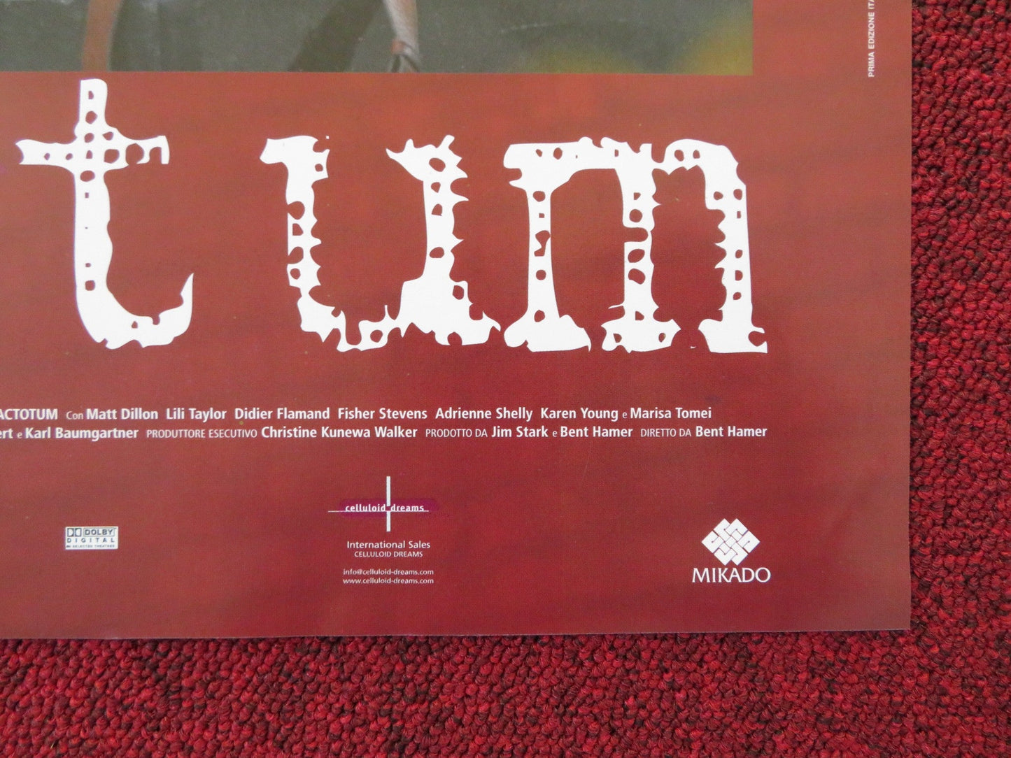 FACTOTUM - A ITALIAN FOTOBUSTA POSTER MATT DILLON MARISA TOMEI 2005 Rendezvous Cinema Movie posters