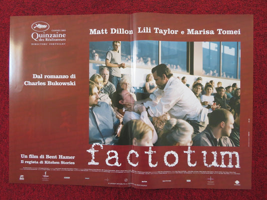 FACTOTUM - B ITALIAN FOTOBUSTA POSTER MATT DILLON MARISA TOMEI 2005 Rendezvous Cinema Movie posters
