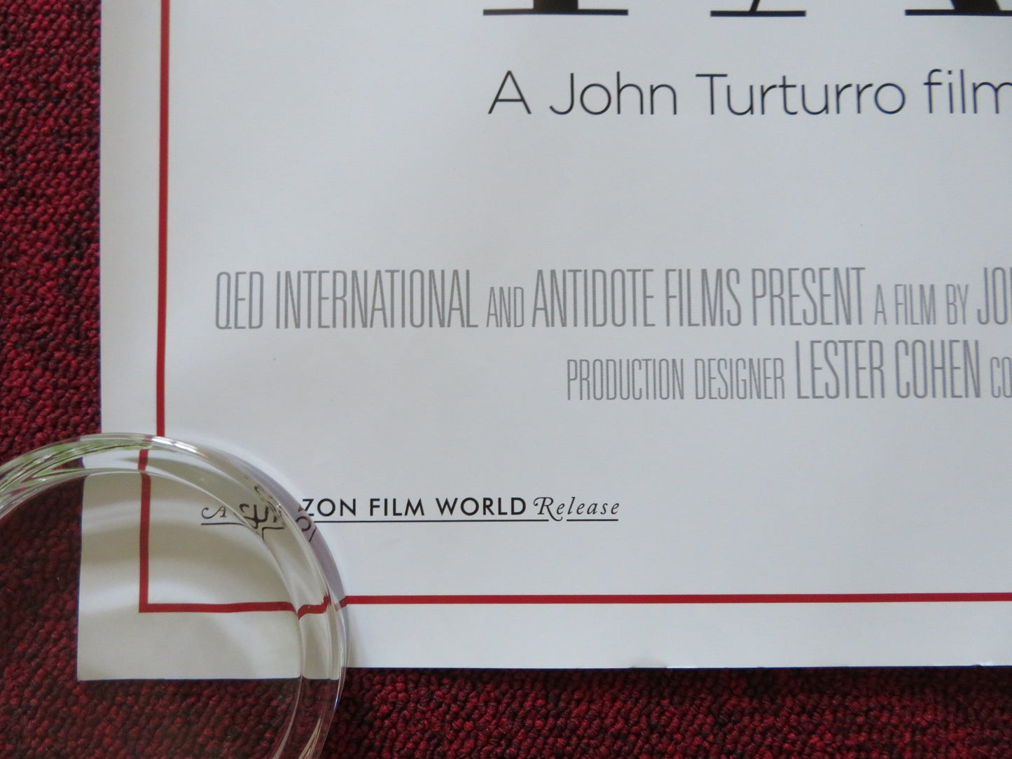 FADING GIGOLO UK QUAD (30"x 40") ROLLED POSTER JOHN TURTURRO WOODY ALLEN 2013 Rendezvous Cinema Movie posters