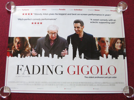 FADING GIGOLO UK QUAD (30"x 40") ROLLED POSTER JOHN TURTURRO WOODY ALLEN 2013 Rendezvous Cinema Movie posters