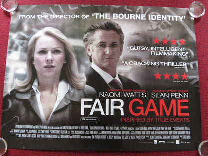 FAIR GAME UK QUAD (30"x 40") ROLLED POSTER NAOMI WATTS SEAN PENN 2010 Rendezvous Cinema Movie posters