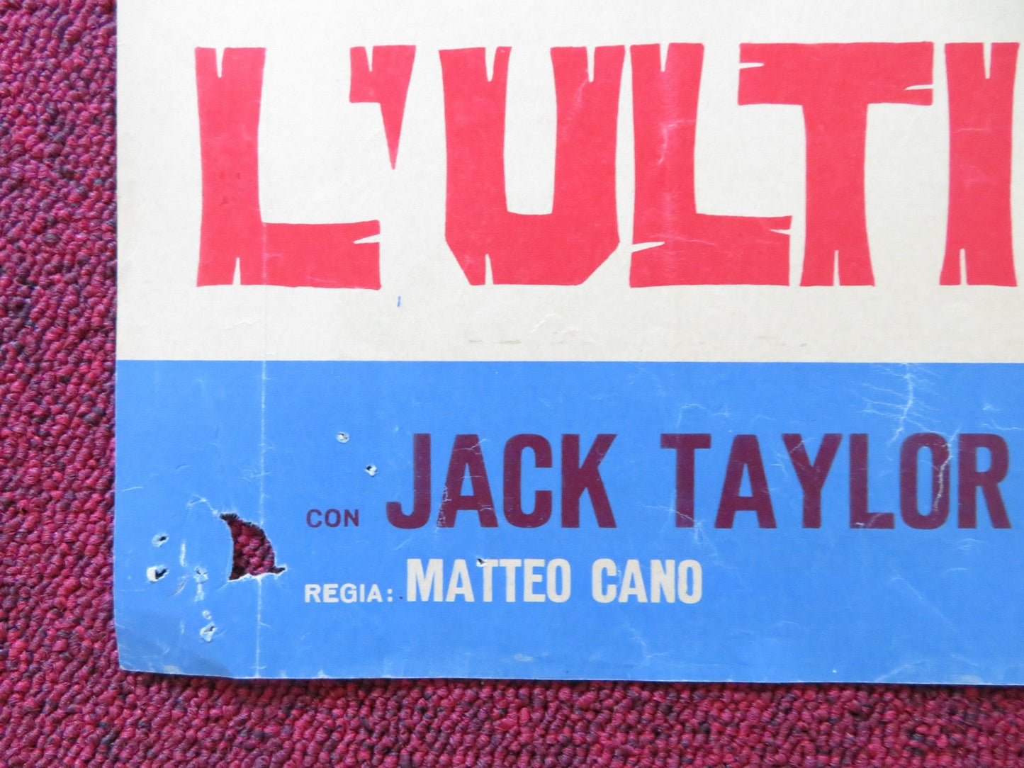 FALL OF THE MOHICANS - C ITALIAN FOTOBUSTA POSTER JACK TAYLOR BARBARA LOY 1965 Rendezvous Cinema Movie posters