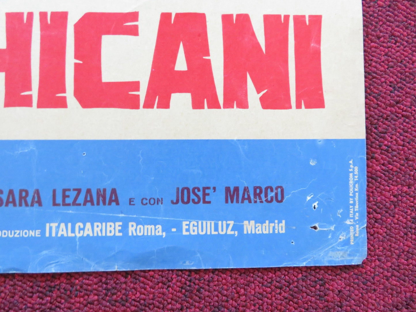 FALL OF THE MOHICANS - C ITALIAN FOTOBUSTA POSTER JACK TAYLOR BARBARA LOY 1965 Rendezvous Cinema Movie posters