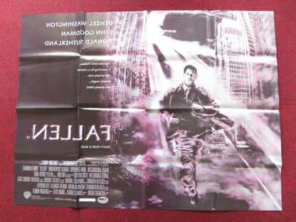 FALLEN UK QUAD POSTER FOLDED DENZEL WASHINGTON JOHN GOODMAN 1997 Rendezvous Cinema Movie posters