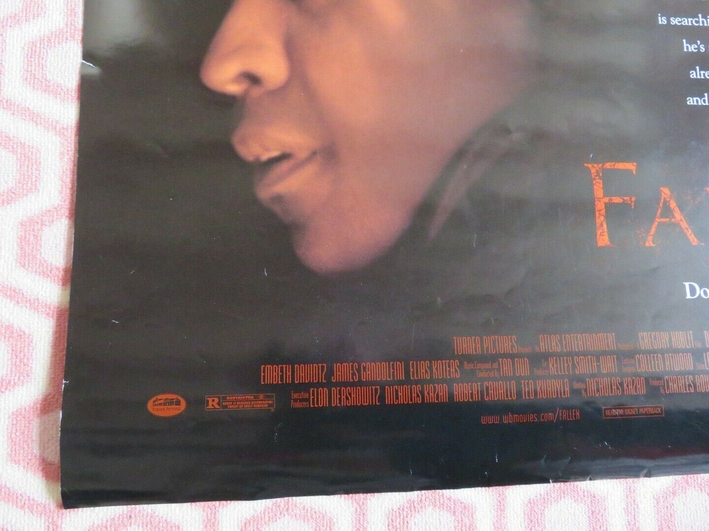 FALLEN US ONE SHEET ROLLED POSTER JOHN GOODMAN DENZEL WASHINGTON 1998 Movie posters