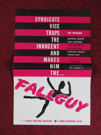 FALLGUY UNCUT FOLDED PRESS BOOK ED DUGAN GEORGE ANDRE 1962 Rendezvous Cinema Movie posters