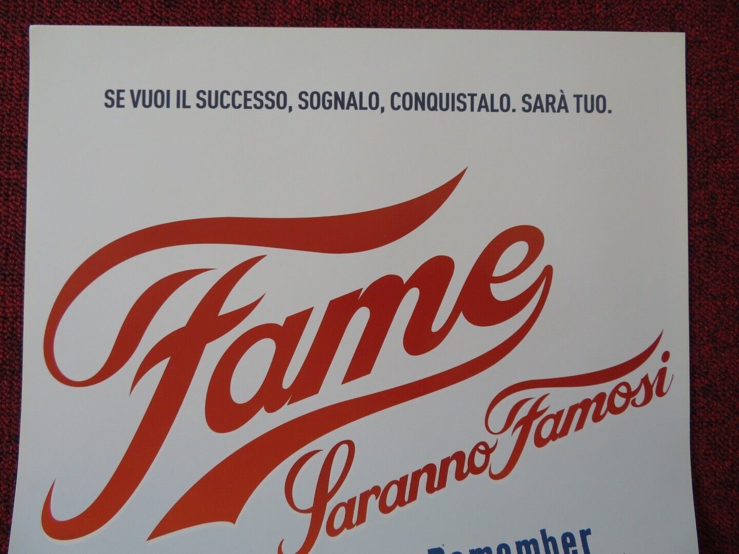 FAME ITALIAN LOCANDINA (27"x12.5") POSTER ASHER MONROE KIRSTY FLORES 2009 Movie posters