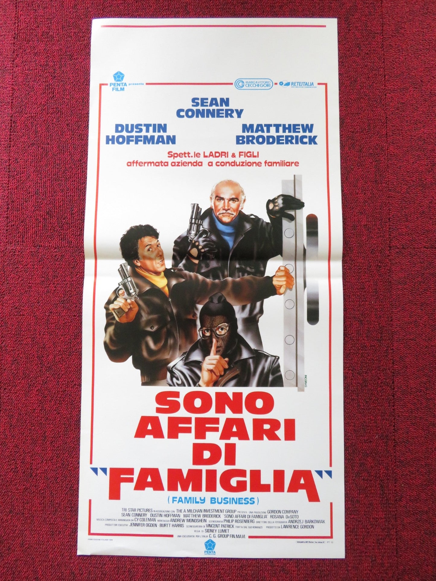 FAMILY BUSINESS ITALIAN LOCANDINA POSTER SEAN CONNERY DUSTIN HOFFMAN 1989 Rendezvous Cinema Movie posters