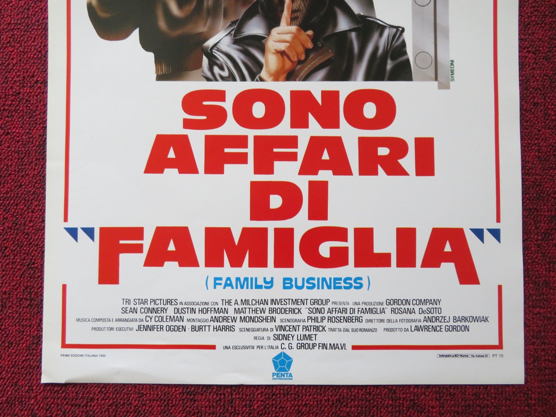 FAMILY BUSINESS ITALIAN LOCANDINA POSTER SEAN CONNERY DUSTIN HOFFMAN 1989 Rendezvous Cinema Movie posters