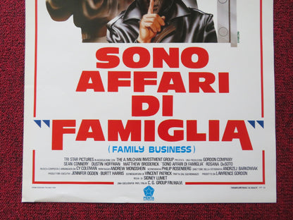 FAMILY BUSINESS ITALIAN LOCANDINA POSTER SEAN CONNERY DUSTIN HOFFMAN 1989 Rendezvous Cinema Movie posters