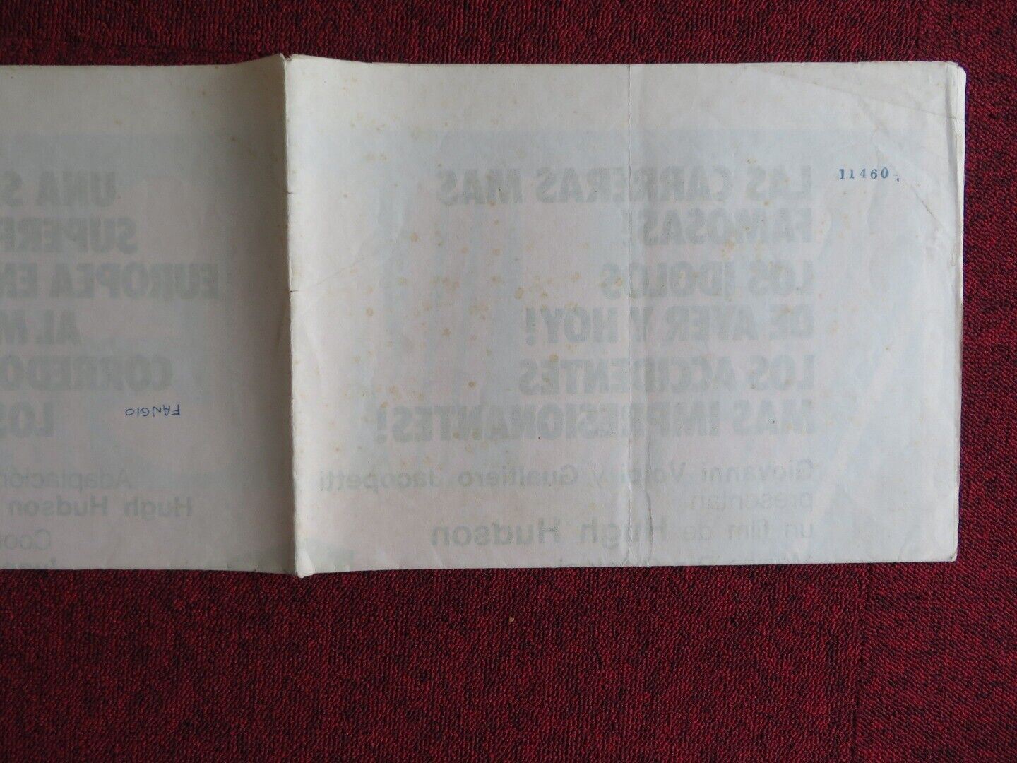 FANGIO FOLDED ARGENTINA POSTER JUEN MANUEL FANIO 1980 - Rendezvous Cinema