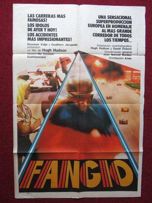 FANGIO FOLDED ARGENTINA POSTER JUEN MANUEL FANIO 1980 - Rendezvous Cinema