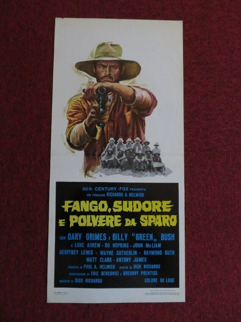 FANGO, SUDORE E POLVERE DA SPARO ITALIAN LOCANDINA (27"x12.5") POSTER 1972 Movie posters