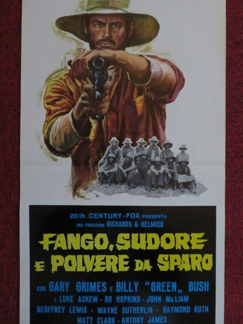 FANGO, SUDORE E POLVERE DA SPARO ITALIAN LOCANDINA (27"x12.5") POSTER 1972 Movie posters