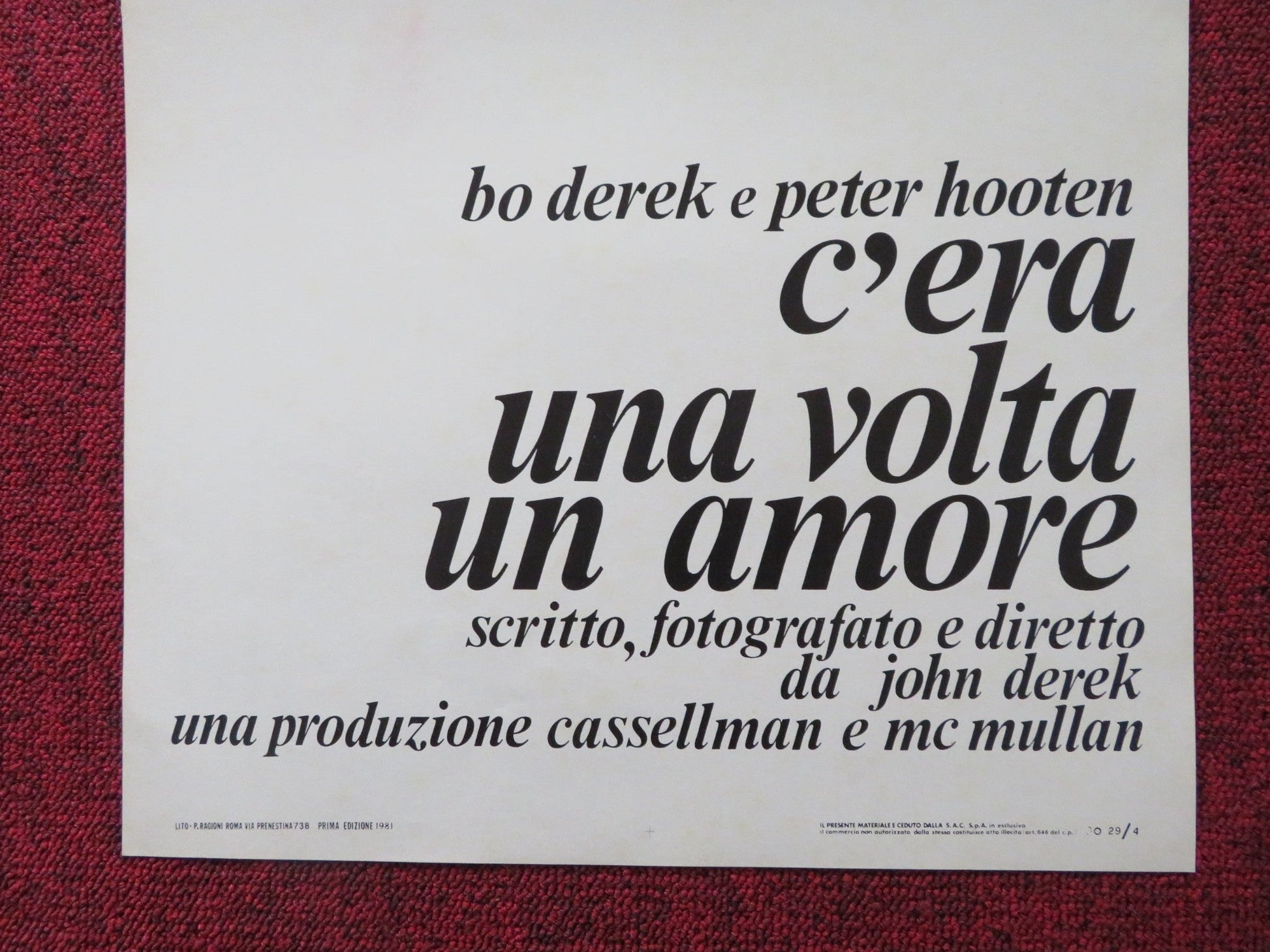 FANTASIES ITALIAN LOCANDINA POSTER BO DEREK PETER HOOTEN 1981 Rendezvous Cinema Movie posters