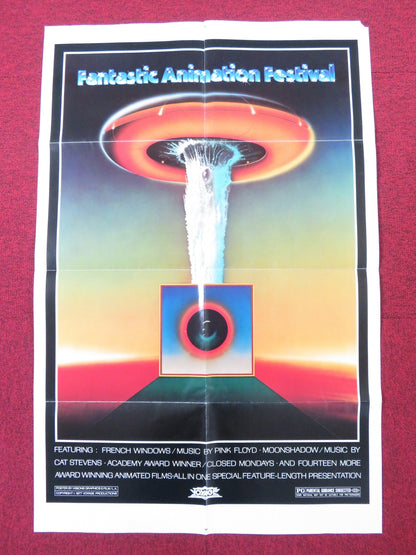 FANTASTIC ANIMATION FESTIVAL FOLDED US ONE SHEET POSTER PINK FLOYD 1977 Rendezvous Cinema Movie posters