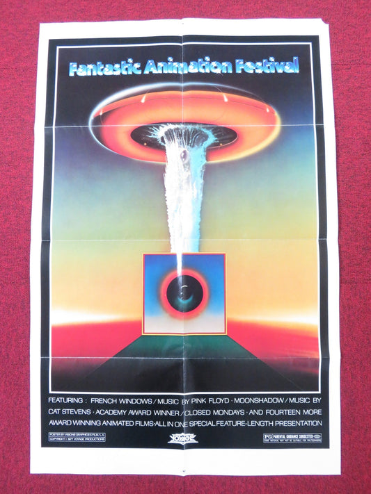 FANTASTIC ANIMATION FESTIVAL FOLDED US ONE SHEET POSTER PINK FLOYD 1977 Rendezvous Cinema Movie posters