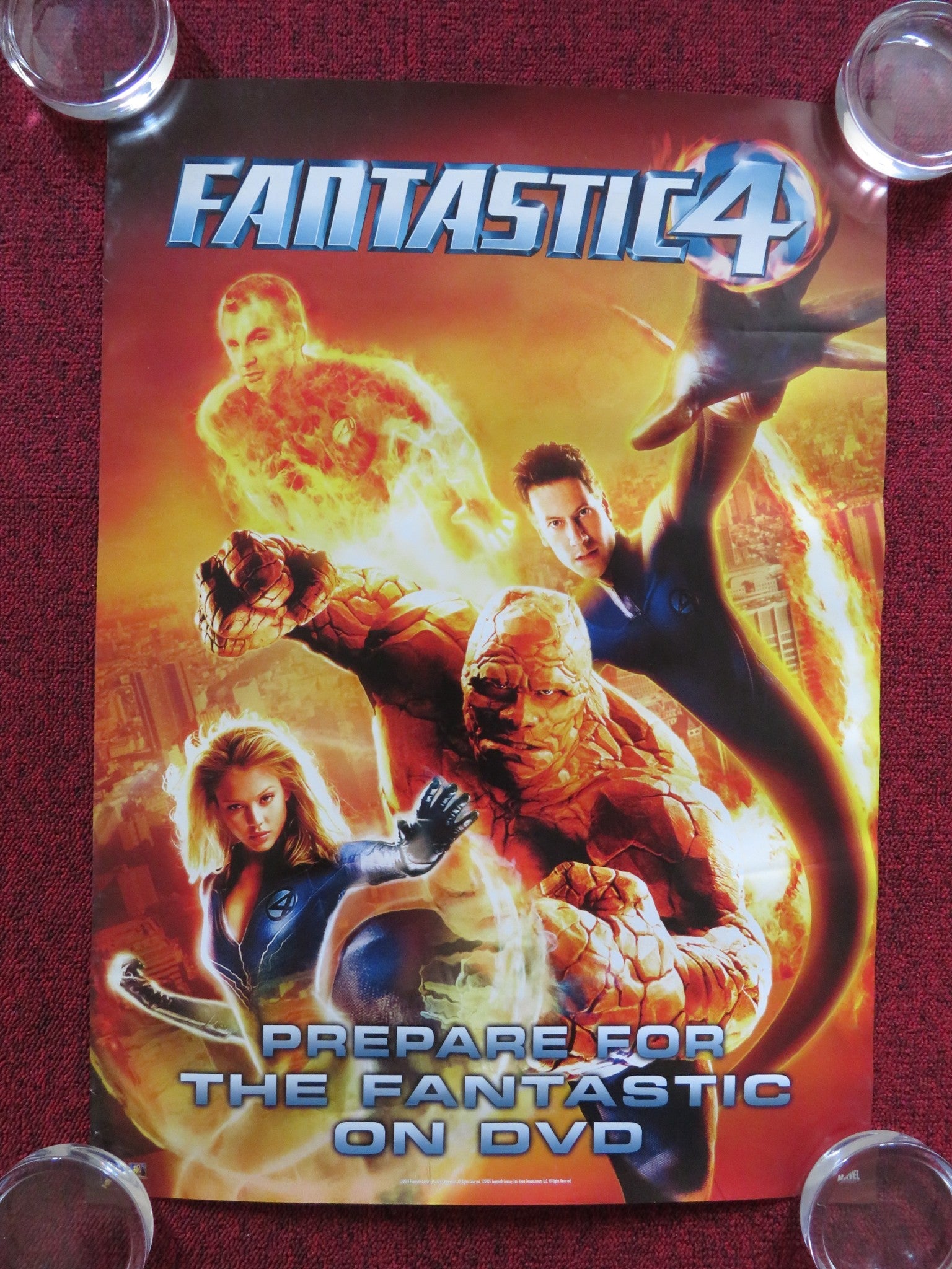FANTASTIC FOUR DVD VIDEO POSTER IOAN GRUFFUDD JESSICA ALBA 2005 Rendezvous Cinema Movie posters