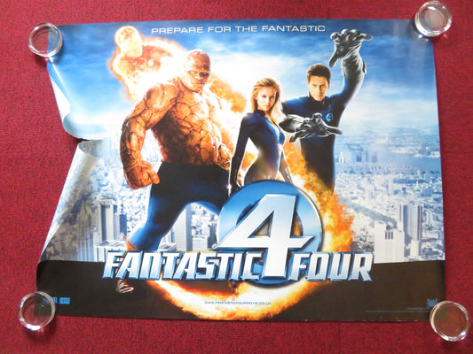 FANTASTIC FOUR UK QUAD (30"x 40") ROLLED POSTER IOAN GRUFFUDD JESSICA ALBA 2005 Rendezvous Cinema Movie posters