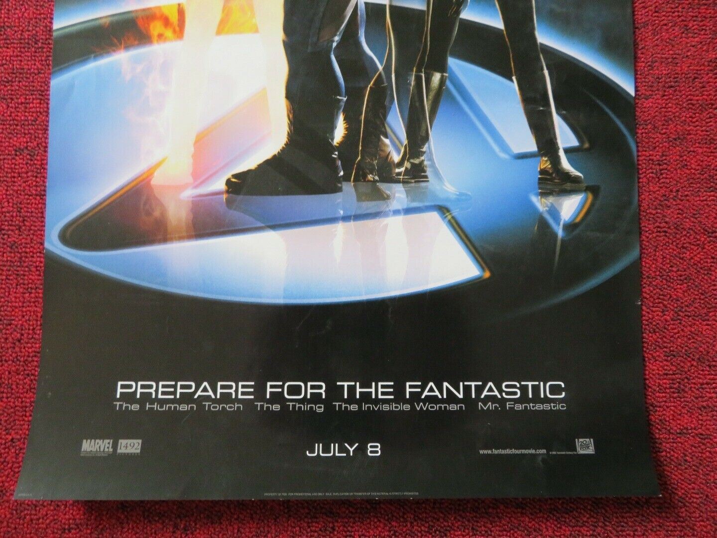FANTASTIC FOUR US (13.5"x 20") POSTER JESSICA ALBA CHRIS EVANS 2005 Movie posters