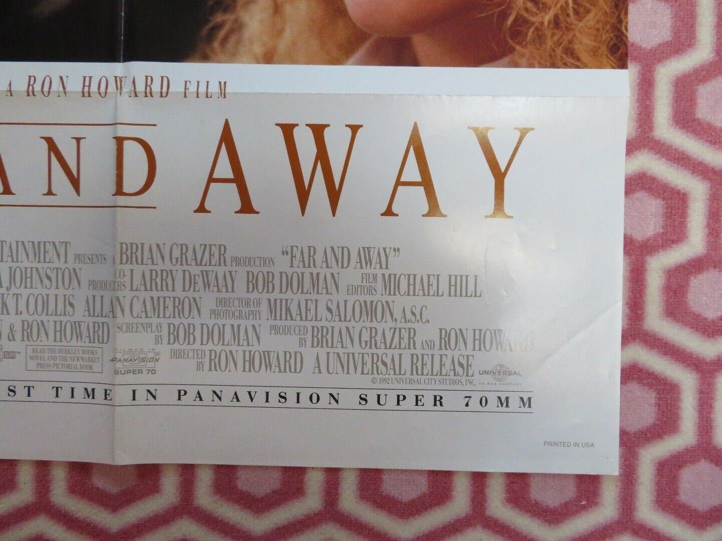 FAR AND AWAY US ONE SHEET POSTER NICOLE KIDMAN TOM CRUIZ 1992 Movie posters