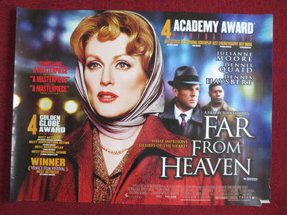 FAR FROM HEAVEN UK QUAD (30"x 40") ROLLED POSTER JULIANNE MOORE QUAID 2002 Rendezvous Cinema Movie posters