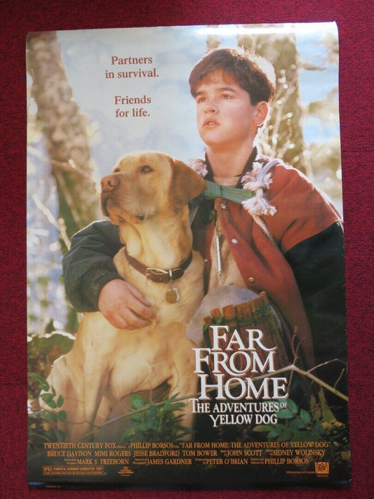 FAR FROM HOME THE ADVENTURES OF YELLOW DOG - A US ONE SHEET ROLLED POSTER 1995 Movie posters