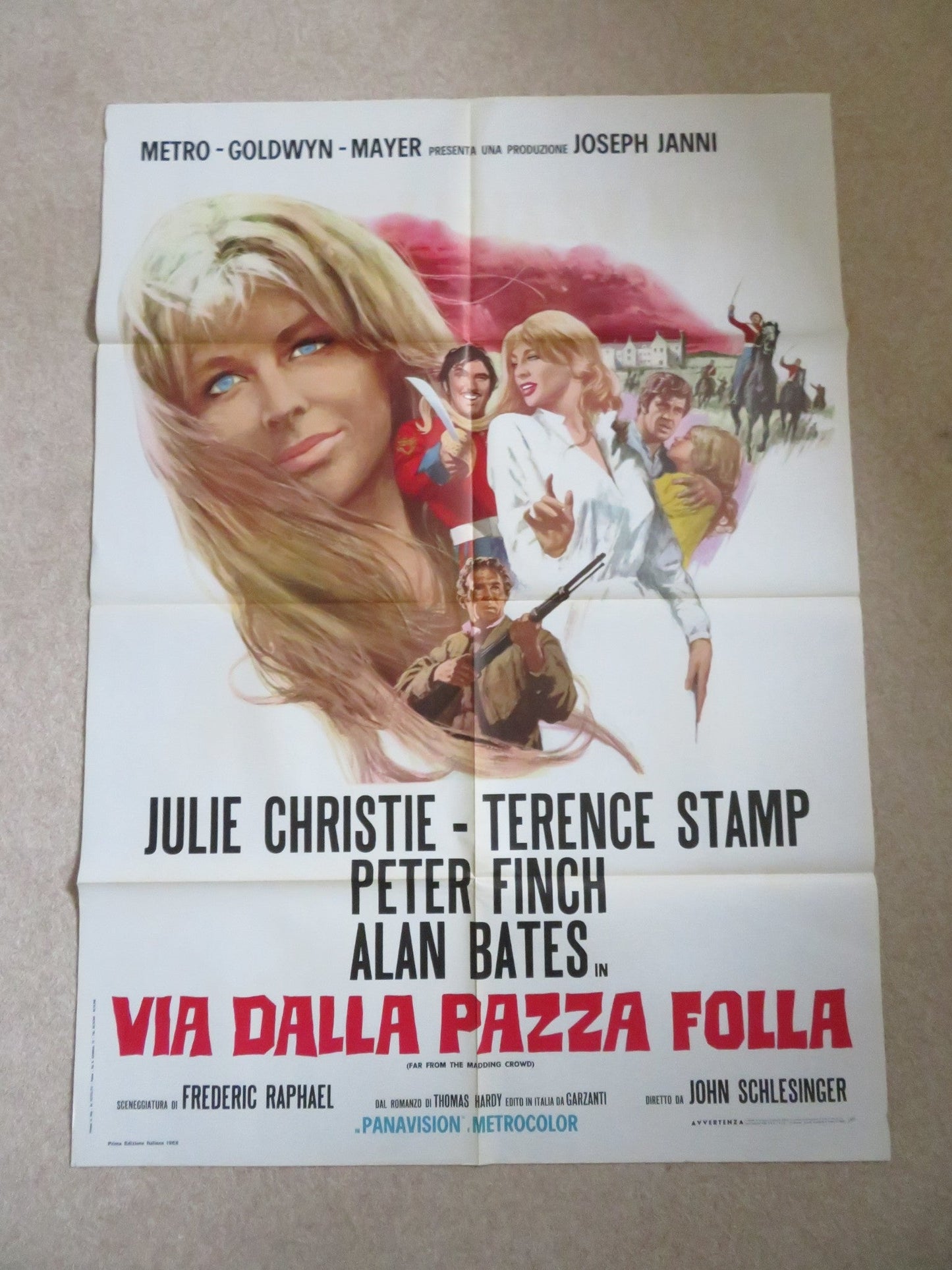 FAR FROM THE MADDING CROWD ITALIAN 2 FOGLIO POSTER JULIE CHRISTIE T. STAMP 1967 Rendezvous Cinema Movie posters