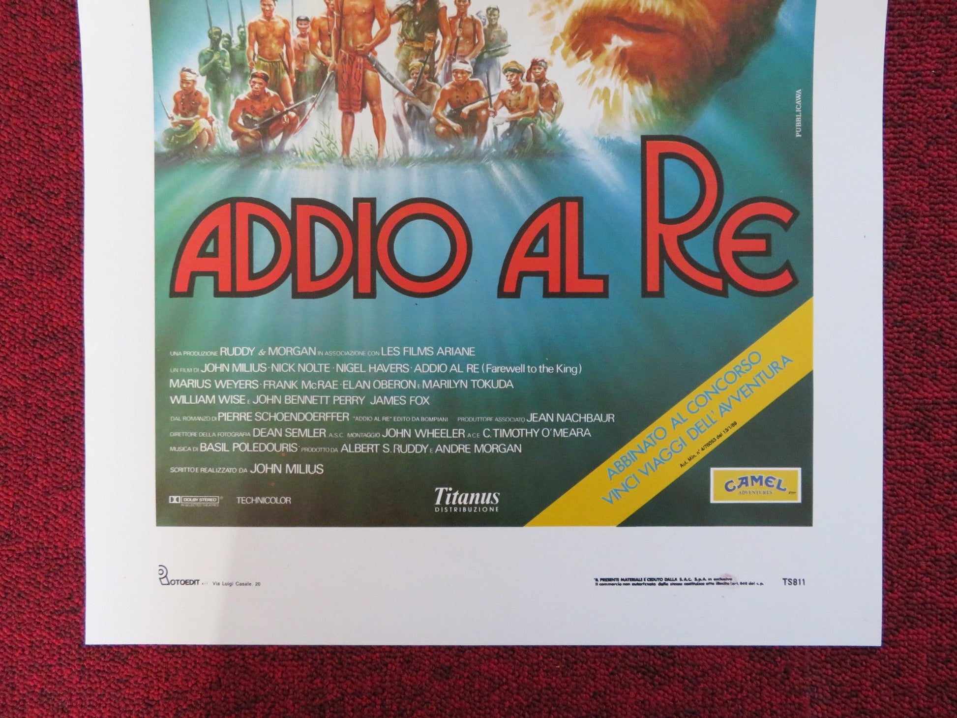 FAREWELL TO THE KING ITALIAN LOCANDINA POSTER NICK NOLTE NIGEL HAVERS 1989 Rendezvous Cinema Movie posters