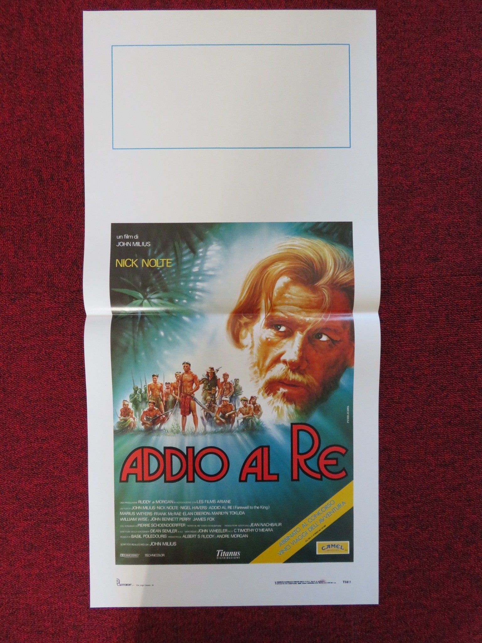 FAREWELL TO THE KING ITALIAN LOCANDINA POSTER NICK NOLTE NIGEL HAVERS 1989 Rendezvous Cinema Movie posters