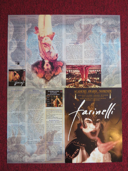 FARINELLI FRENCH PROMO POSTER STEFANO DIONISI ENRICO LO VERSO 1994 Rendezvous Cinema Movie posters