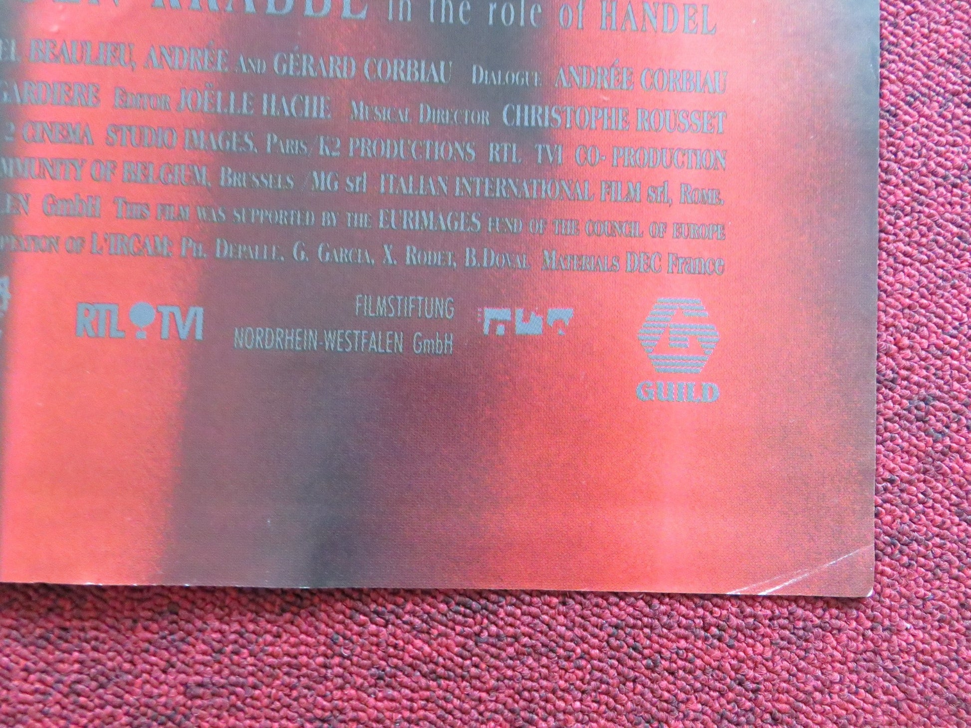 FARINELLI UK QUAD POSTER FOLDED STEFANO DIONISI 1994 Rendezvous Cinema Movie posters