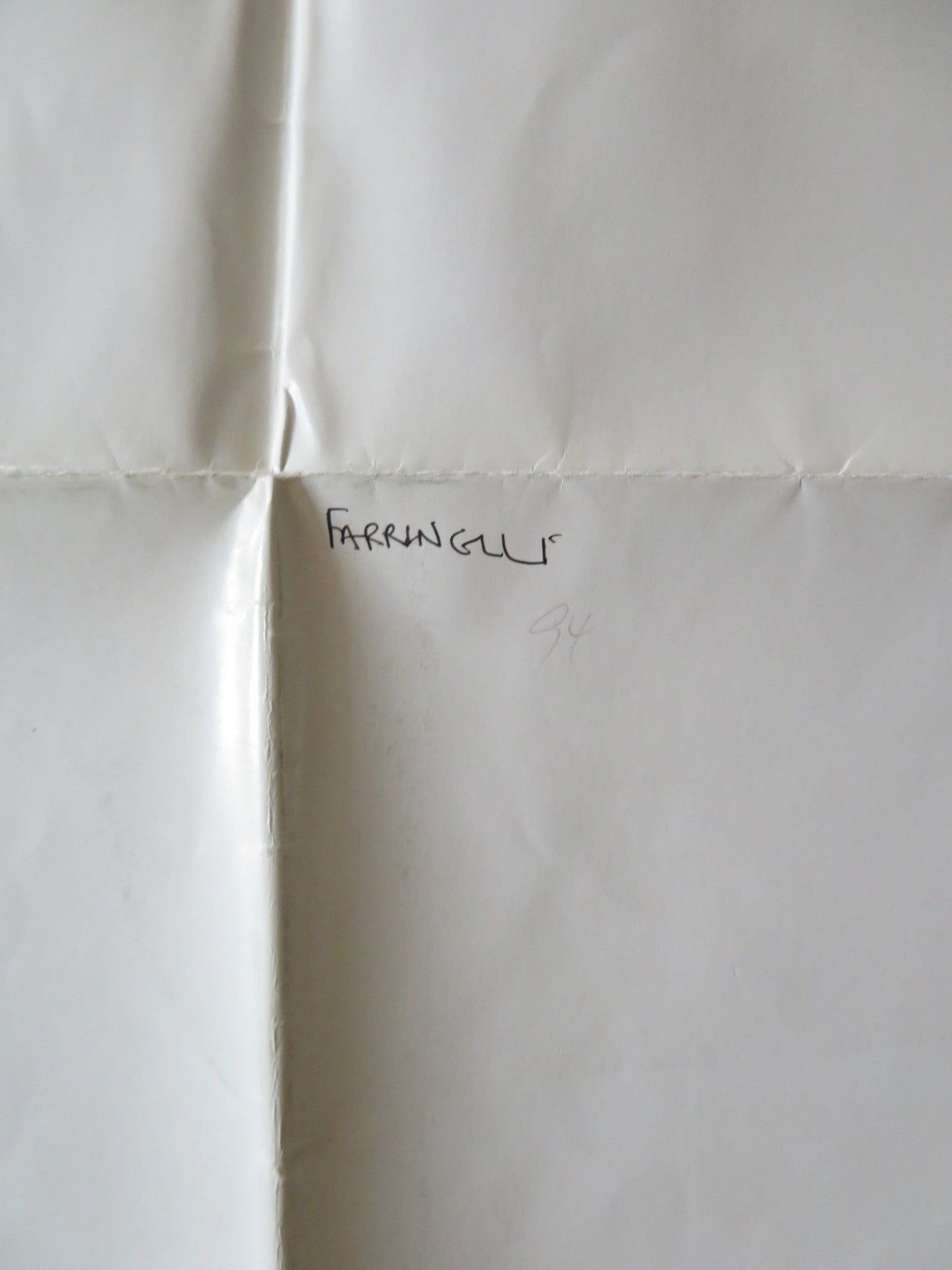 FARINELLI UK QUAD POSTER FOLDED STEFANO DIONISI 1994 Rendezvous Cinema Movie posters