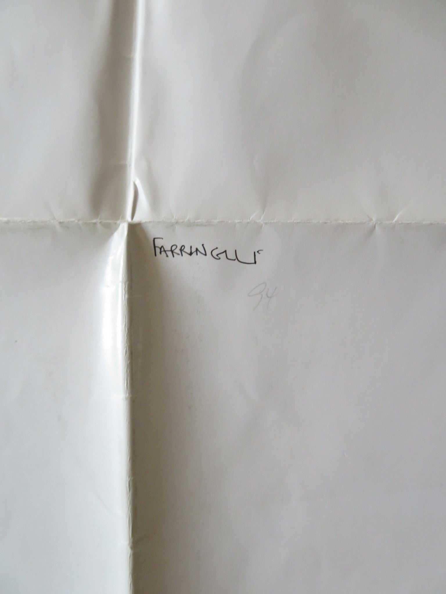 FARINELLI UK QUAD POSTER FOLDED STEFANO DIONISI 1994 Rendezvous Cinema Movie posters