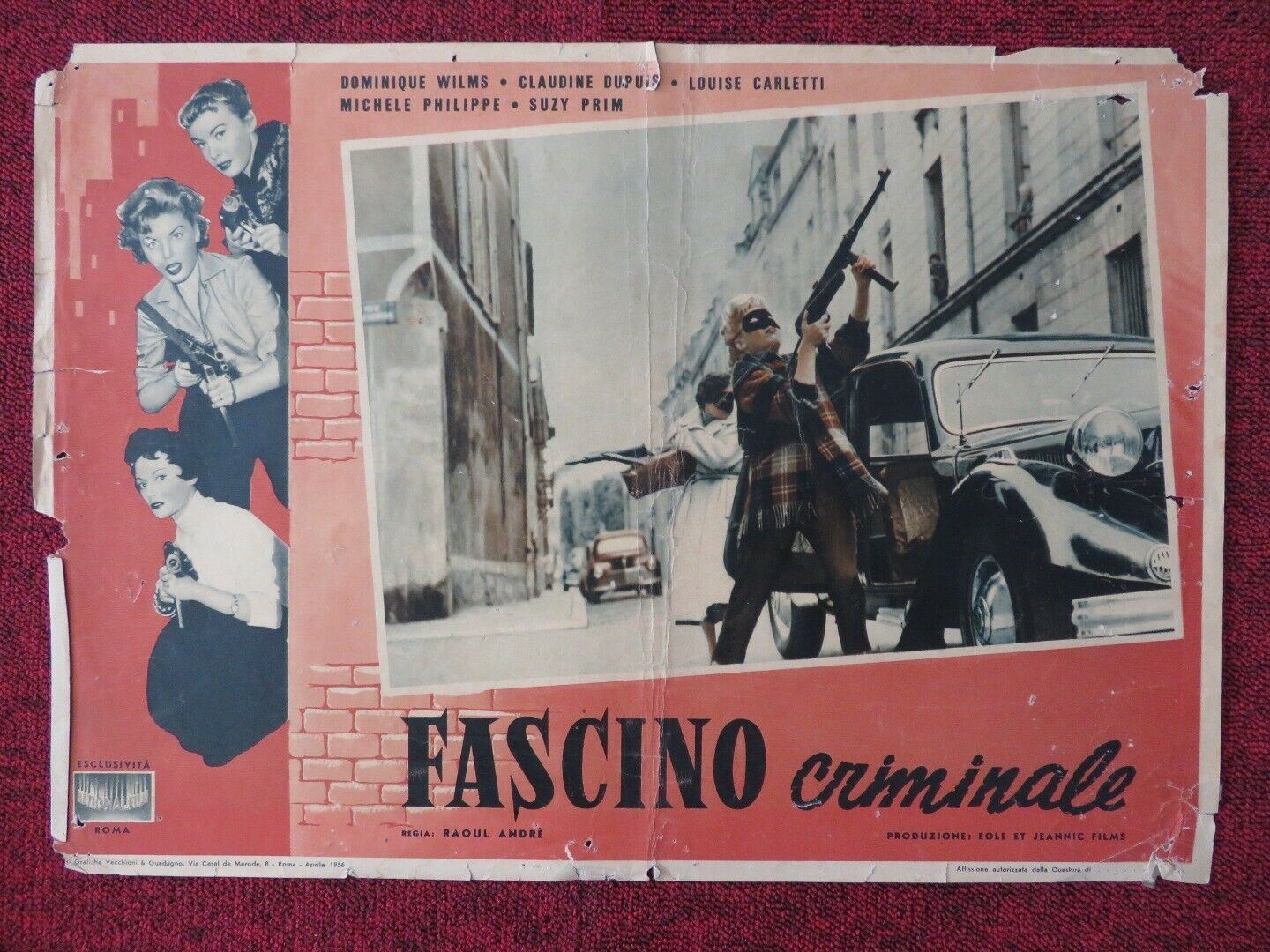 FASCINO CRIMINALE / THE BABES MAKE THE LAW ITALIAN FOTOBUSTA POSTER 1955 Movie posters