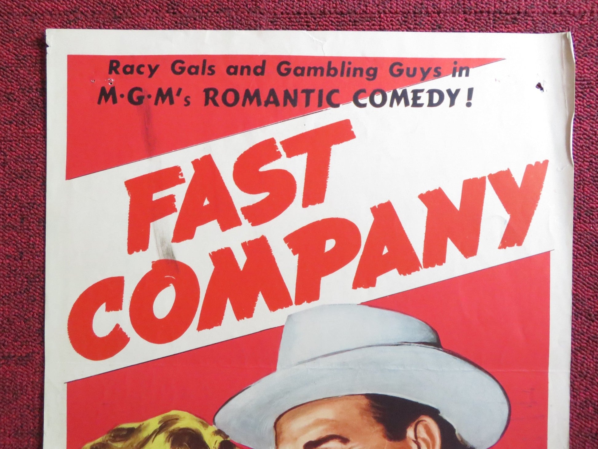 FAST COMPANY US INSERT (14"x 36") POSTER HOWARD KEEL POLLY BERGEN 1953 Rendezvous Cinema Movie posters