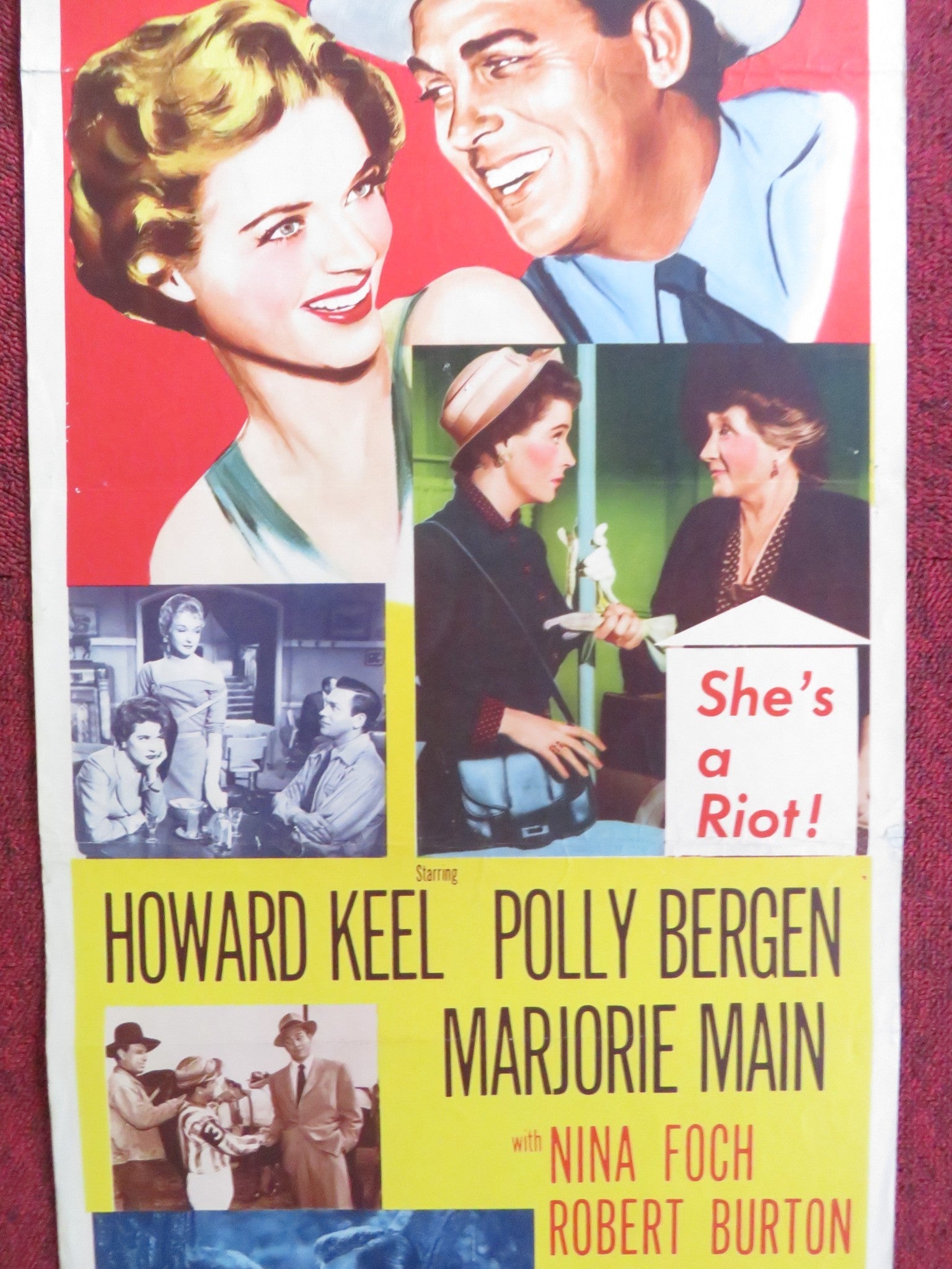 FAST COMPANY US INSERT (14"x 36") POSTER HOWARD KEEL POLLY BERGEN 1953 Rendezvous Cinema Movie posters