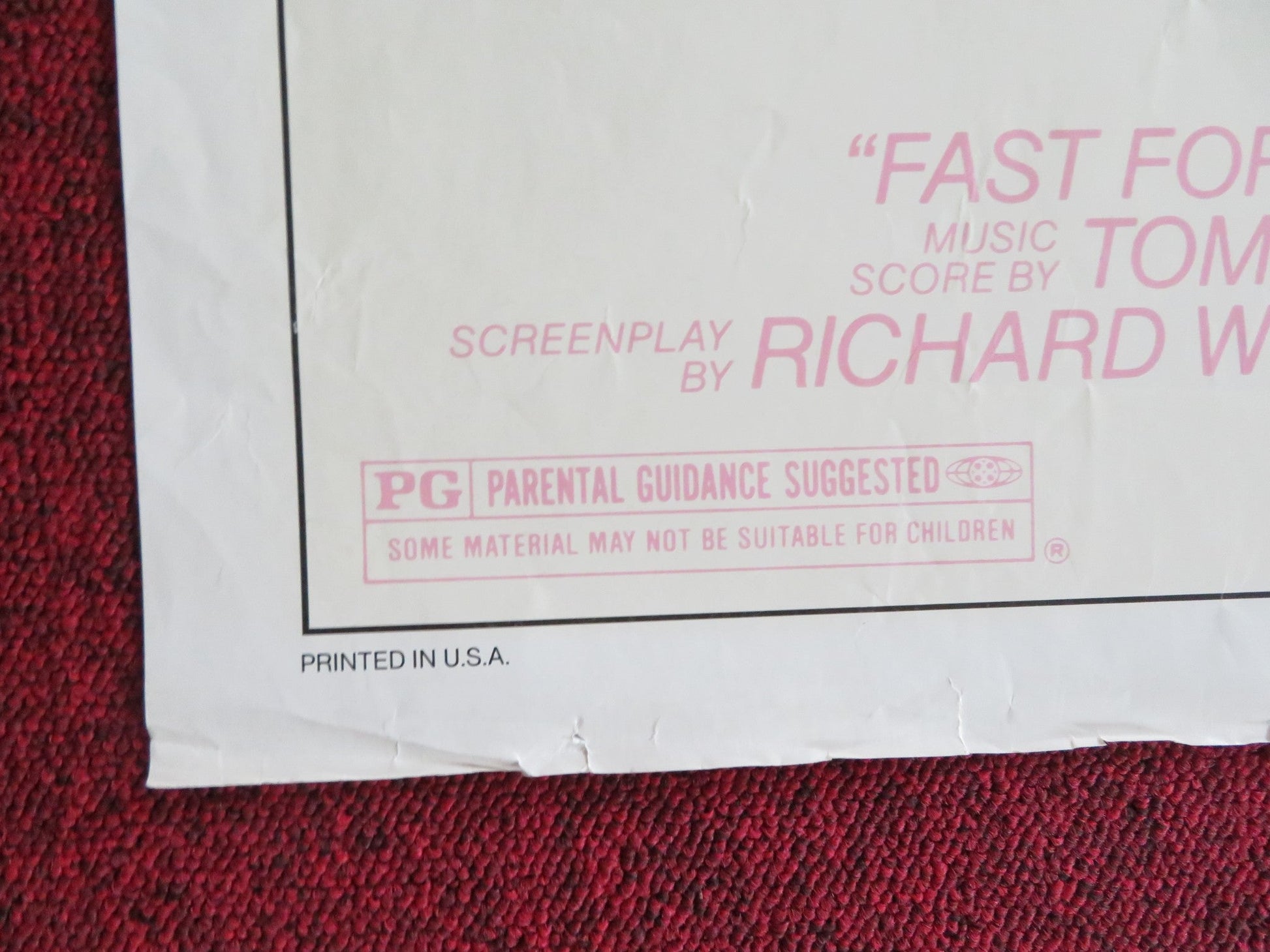 FAST FORWARD - B FOLDED US ONE SHEET POSTER JOHN SCOTT CLOUGH DON FRANKLIN 1985 Rendezvous Cinema Movie posters