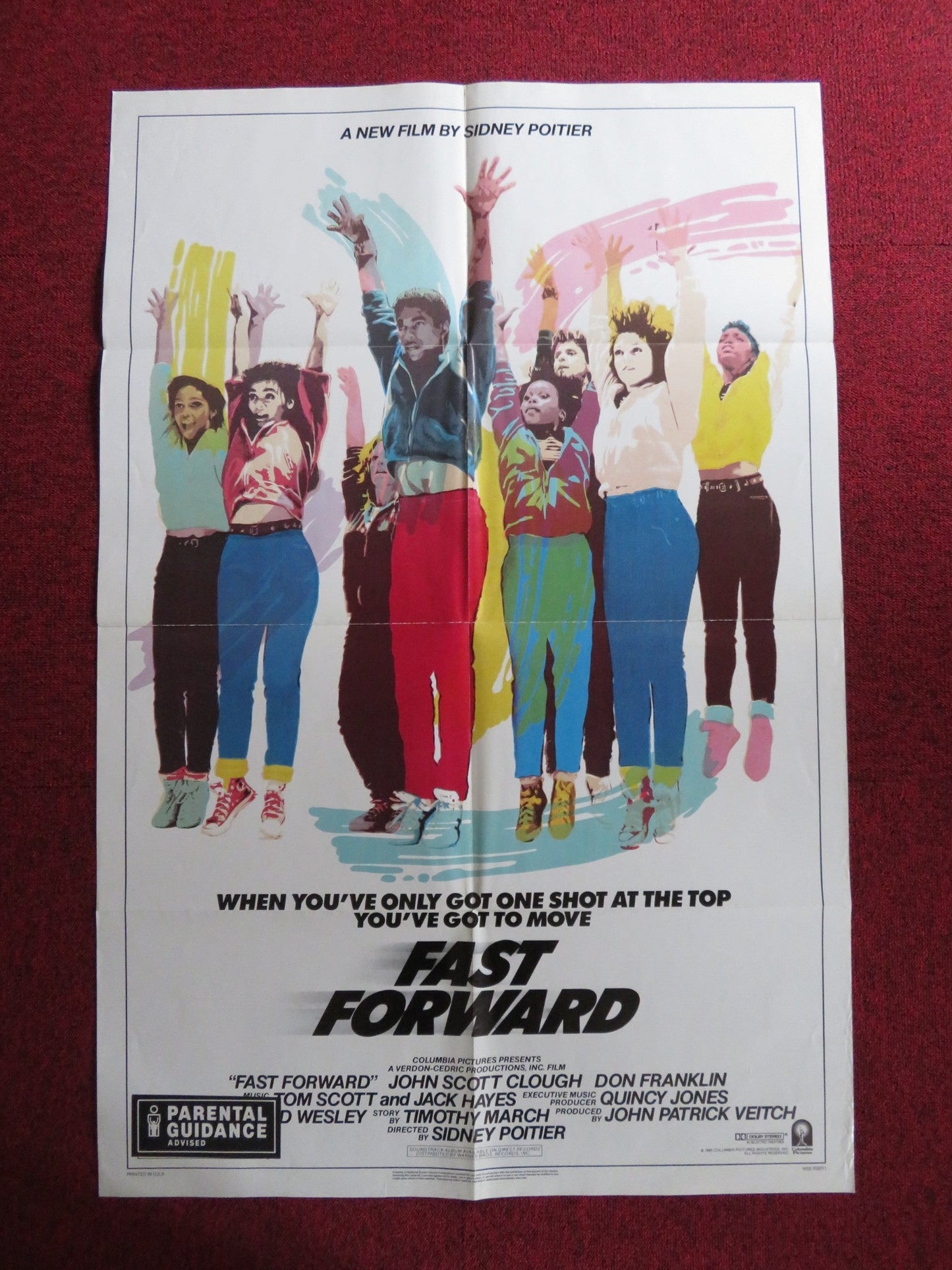 FAST FORWARD FOLDED US ONE SHEET POSTER JOHN SCOTT CLOUGH DON FRANKLIN 1985 Rendezvous Cinema Movie posters