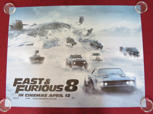 FAST & FURIOUS 8 - THE FATE OF THE FURIOUS UK QUAD (30"x 40") ROLLED POSTER 2016 Rendezvous Cinema Movie posters