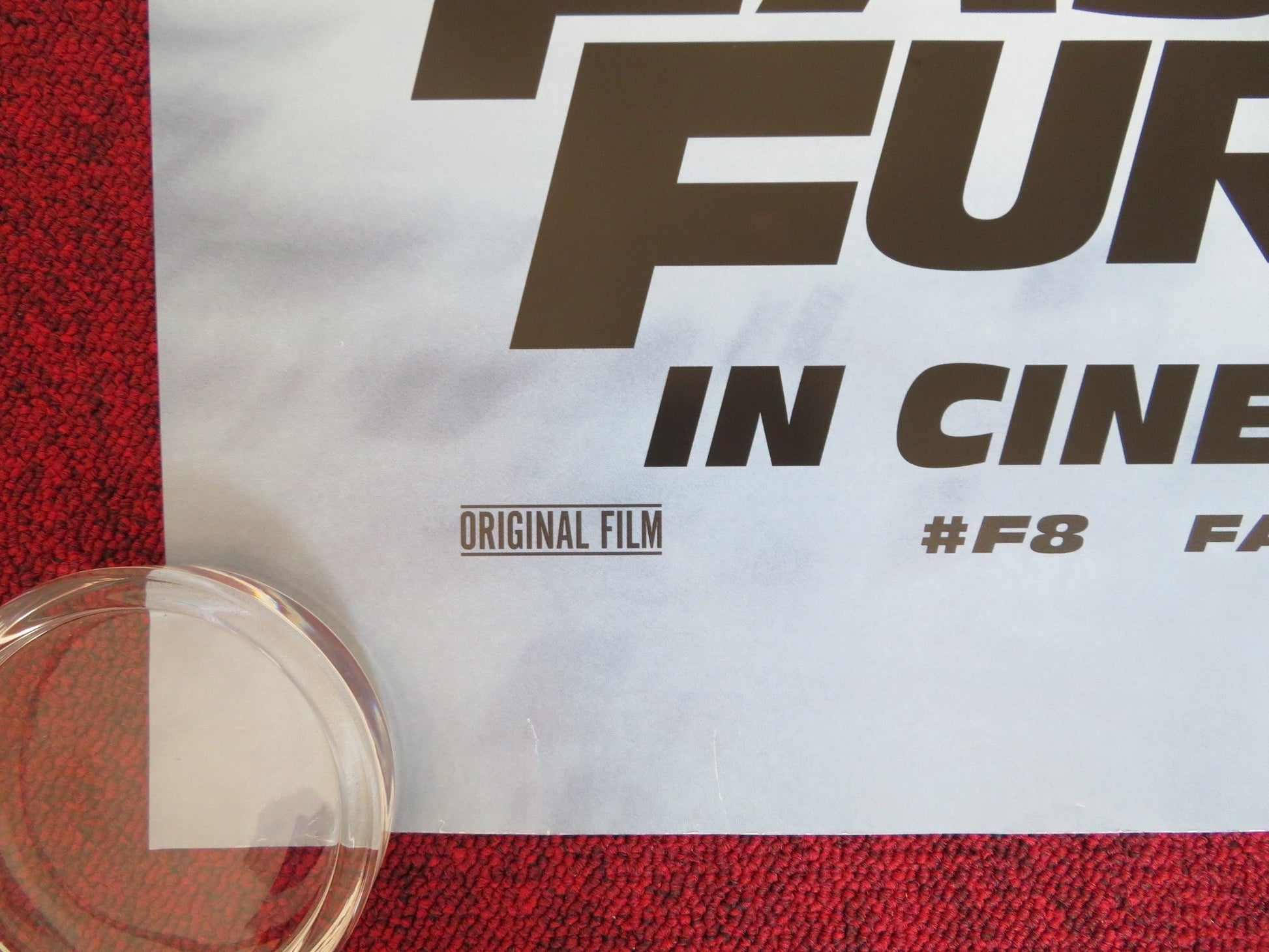 FAST & FURIOUS 8 - THE FATE OF THE FURIOUS UK QUAD (30"x 40") ROLLED POSTER 2016 Rendezvous Cinema Movie posters